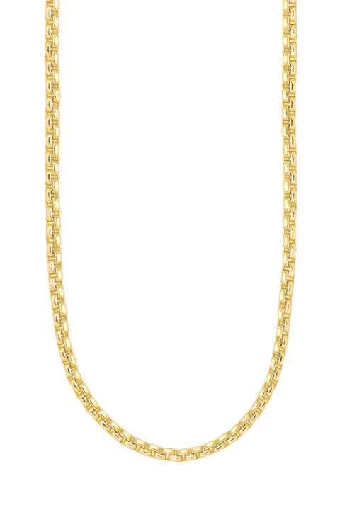 14k Gold Plated 1mm Round Box Chain - GP