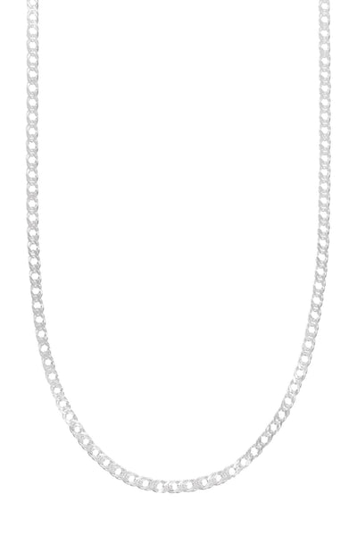 Sterling Silver Italian Curb Chain 3.8 mm x 18" - SS