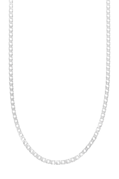 Sterling Silver Italian Curb Chain 3.8 mm x 18" - SS