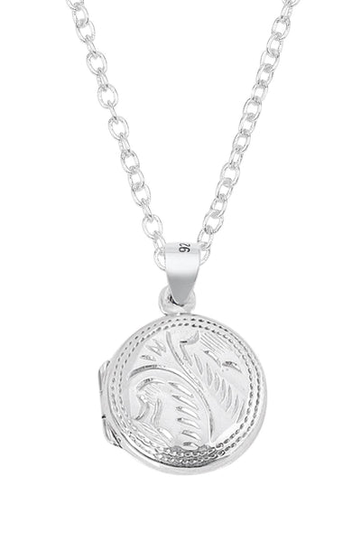 Sterling Silver Photo Locket Pendant Necklace - SS