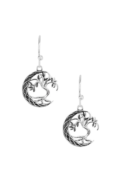 Moon & Tree Drop Earrings - SF