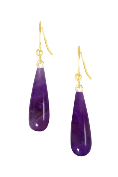 14k Vermeil & Amethyst Drop Earrings - VM