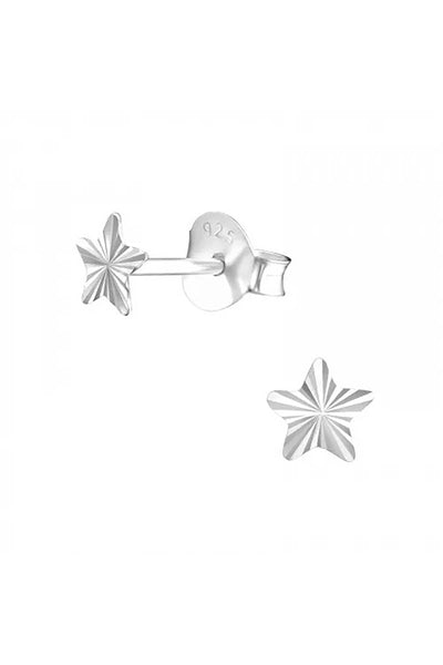 Sterling Silver Star Ear Studs - SS