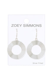Concentric Circle Drop Earrings - SF