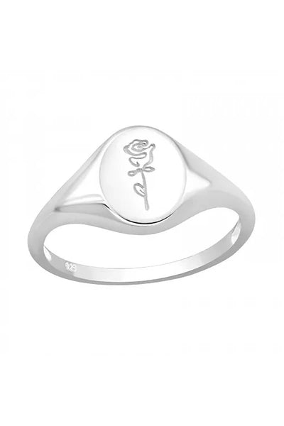 Sterling Silver Rose Ring - SS