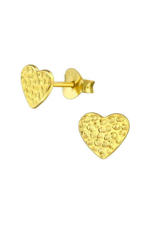 Sterling Silver Heart Ear Studs - VM