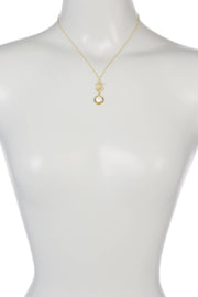 Lotus & Pearl Pendant Necklace - GF