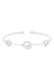 Mother Of Pearl Cuff Bracelet In Silver - SF