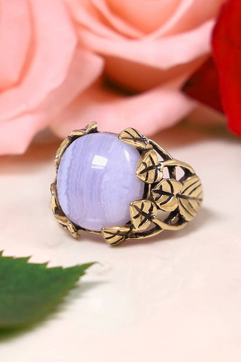 Blue Lace Agate Garden Ring In - GF