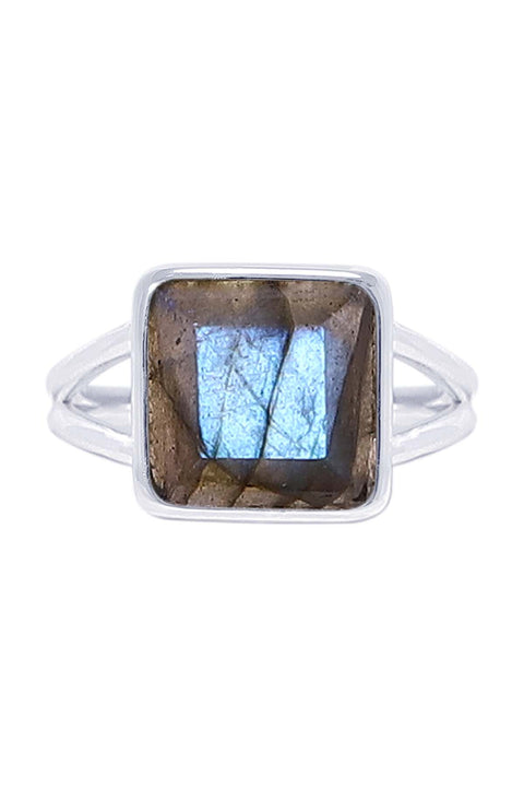 Labradorite Square Cut Ring - SF