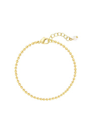 14k Gold Plated 2mm Bead Chain Bracelet - GP