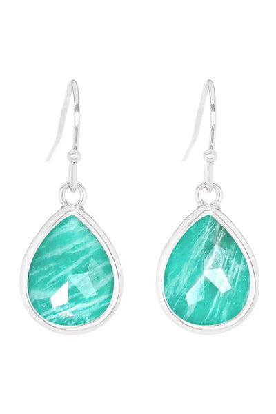 Amazonite Teardrop Earrings - SF