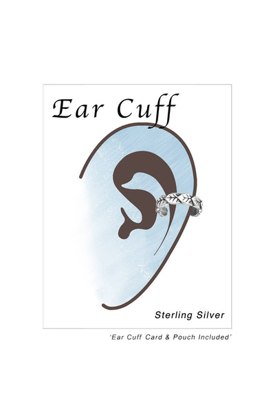 Sterling Silver Leafs Ear Cuff - SS