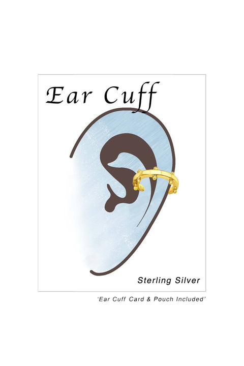 Sterling Silver Patterned Ear Cuff - VM