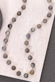 Labradorite Mala Beaded Necklace - SF