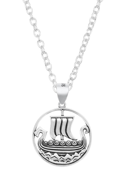 Viking Ship Pendant Necklace - SF