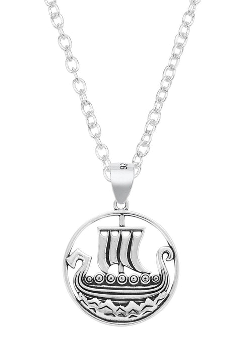 Viking Ship Pendant Necklace - SF