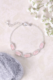 Rose Quartz Link Bracelet - SF