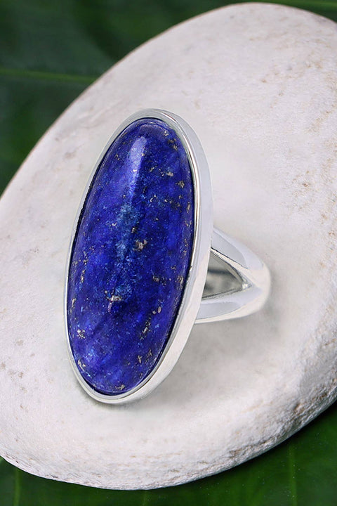 Lapis Oval Cabochon Ring - SF