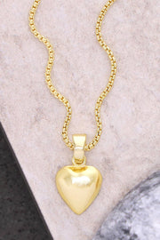 Polished Heart Pendant Necklace - GF