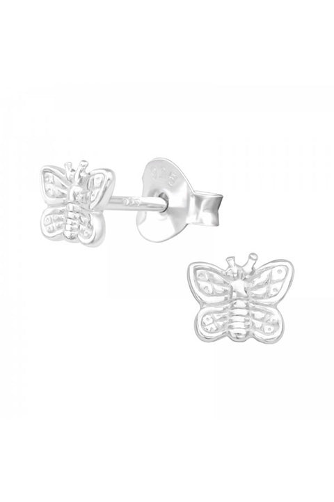 Sterling Silver Butterfly Ear Studs - SS