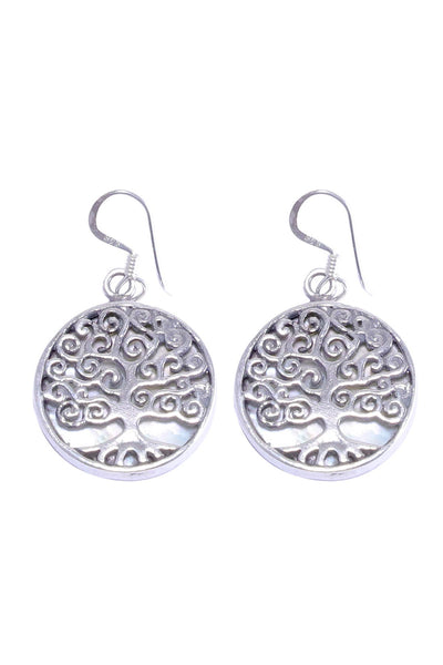 Mother Of Pearl Tree Drop Earrings - SF