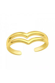 18k Vermeil V Shape Adjustable Toe Ring - VM