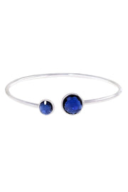 London Blue Crystal Orbit Cuff Bracelet - SF