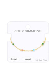 Mixed Austrian Crystal Anklet - GF