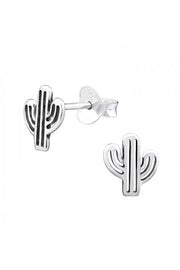 Sterling Silver Cactus Ear Studs - SS