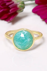 Amazonite Lollipop Ring - GF