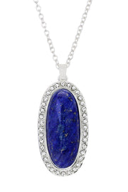 Lapis Halo Pendant Necklace - SF