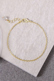 14k Gold Plated 2mm Cable Chain Bracelet - GP