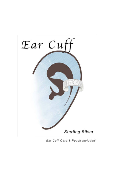 Sterling Silver Feceted Ear Cuff - SS
