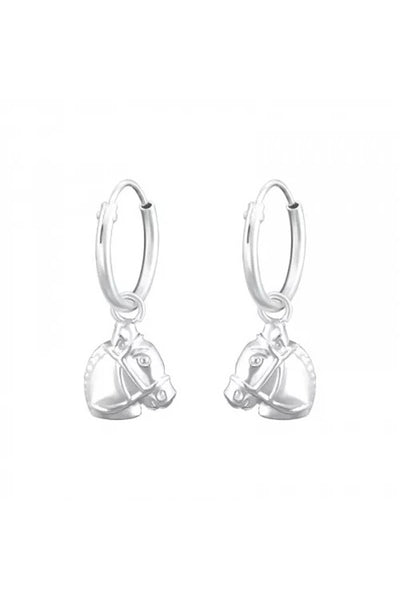 Sterling Silver Horse Hoops - SS