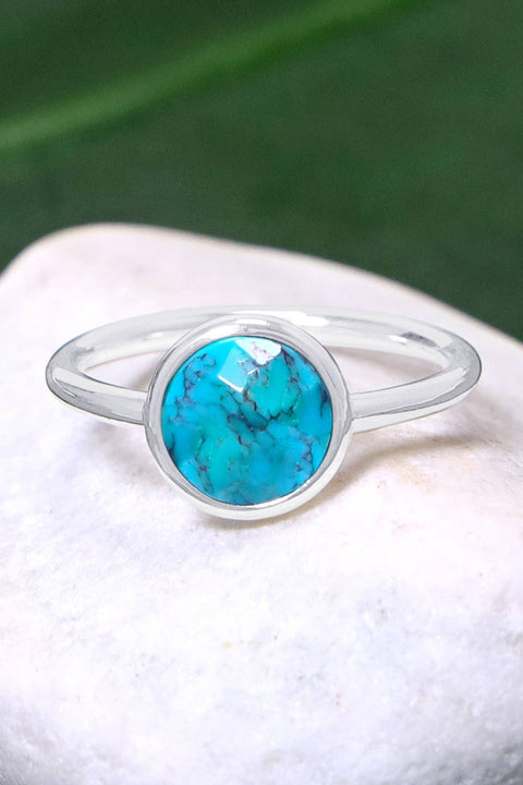 Turquoise Petite Cabochon Ring - SF
