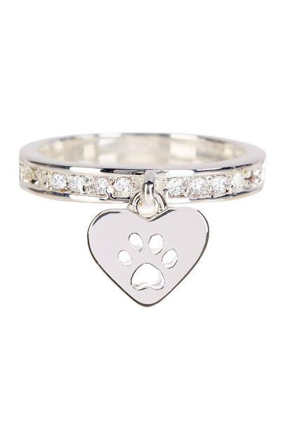 Doggy Paw Moveable Charm Ring - SF