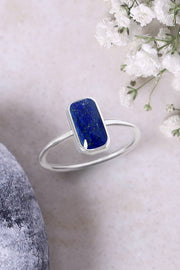 Lapis Rectangle Petite Ring - SF