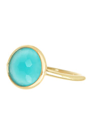 Amazonite Crystal Round Ring - GF