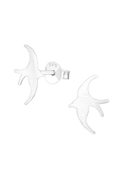 Sterling Silver Bird Ear Studs - SS