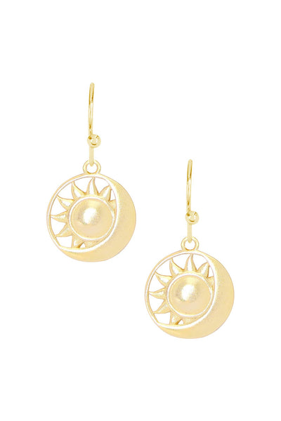 Sun & Moon Drop Earrings - GF