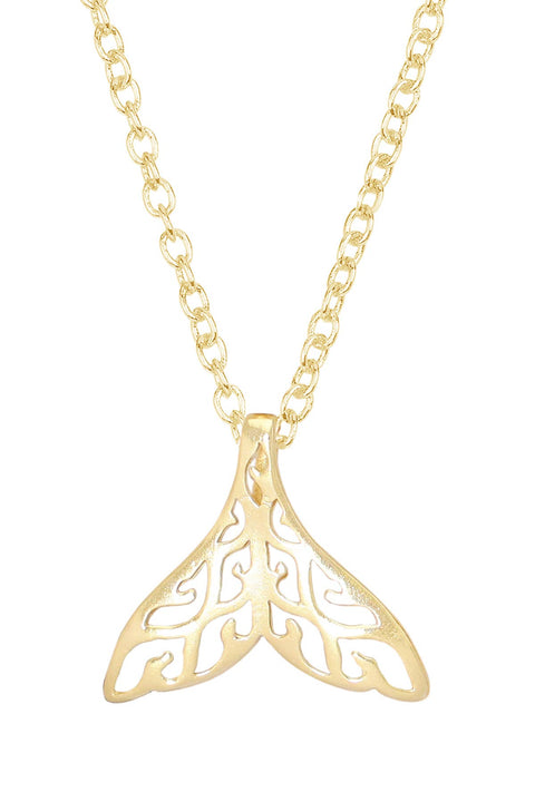 Whale Tail Pendant Necklace - GF