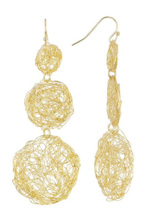 Handmade Wire Wrapped Statement Earrings - GF