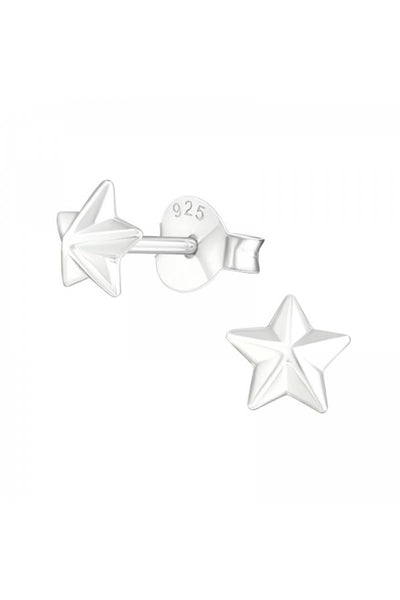Sterling Silver Star Ear Studs - SS