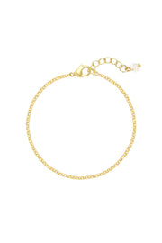 14k Gold Plated 1.5mm Rolo Chain Bracelet - GP