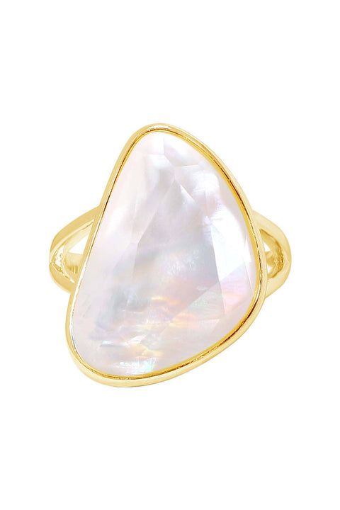 Mother Of Pearl Statement Ring - GF