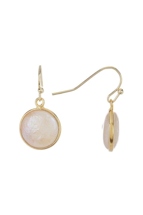 Mother Of Pearl Drop Earrings - GF