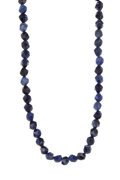 Lapis Fancy Cut Beads Necklace - SF