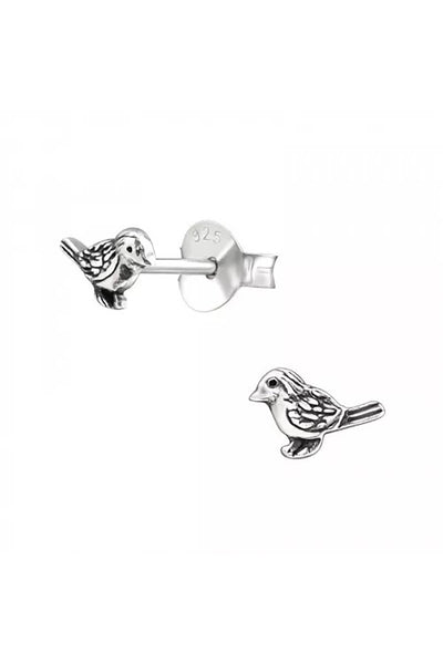 Sterling Silver Bird Ear Studs - SS