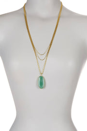 Green Aventurine Multi Strand Drape Necklace - GF